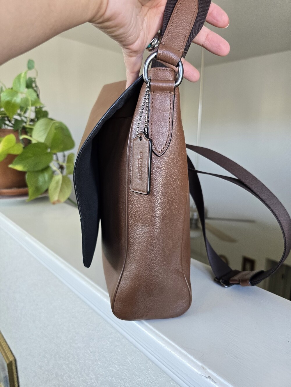 Coach Houston Map Leather Messenger Bag - Picture 6 of 16
